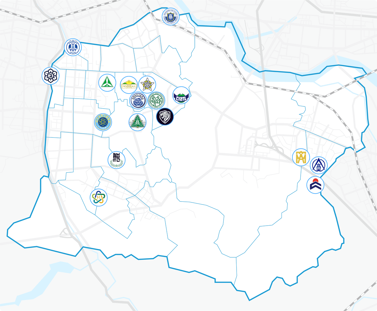 수성구 고등학교 지도